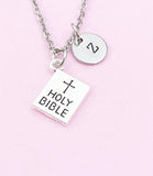 Holy Bible Charm Silver Necklace, N6220