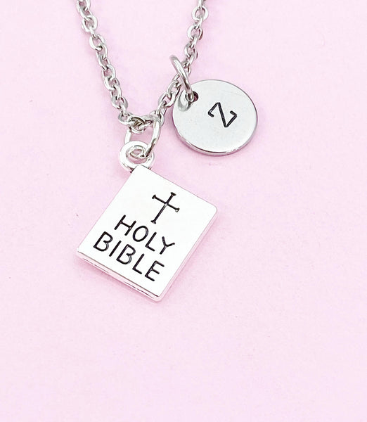 Holy Bible Charm Silver Necklace, N6220