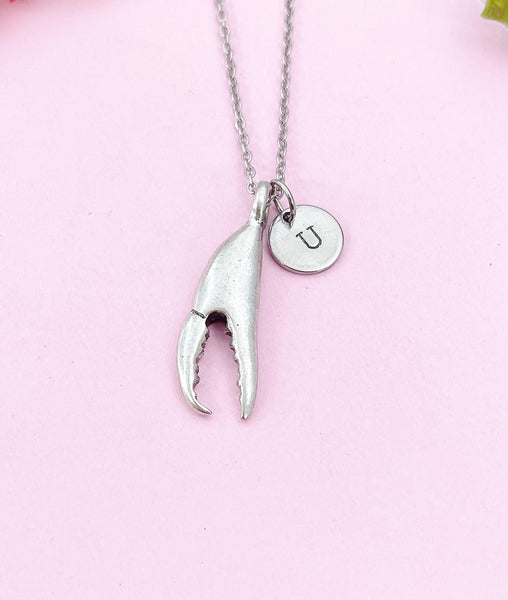 Crab Claw Charm Silver Necklace, N6222