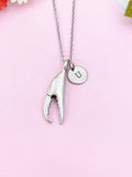 Crab Claw Charm Silver Necklace, N6222