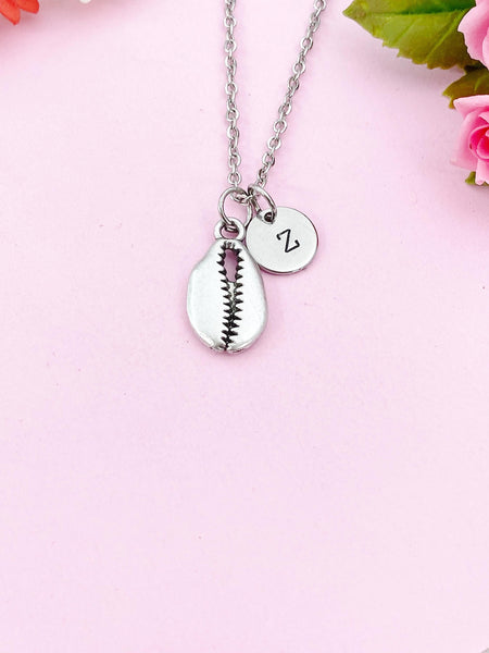 Cowrie Shell Charm Silver Necklace, N6224