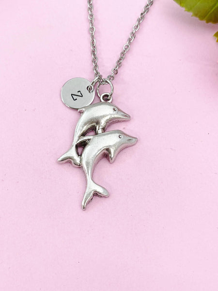 Dolphin Charm Silver Necklace, N6227