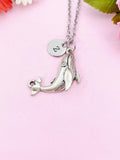 Blue Whale Charm Silver Necklace, N6229