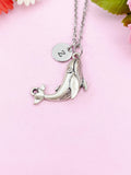Blue Whale Charm Silver Necklace, N6229