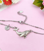 Whale Charm Silver Bracelet, N6229B