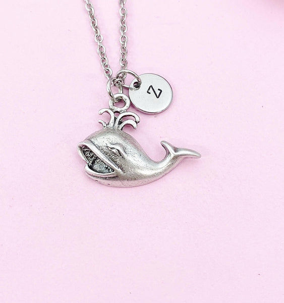 Whale Charm Silver Necklace, N6232