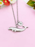 Blue Whale Charm Silver Necklace, N6236