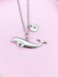 Blue Whale Charm Silver Necklace, N6236