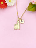 Penguin Mother and Baby Charm Gold Necklace, N6245