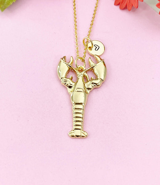 Lobster Charm Gold Necklace, N6247