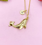 Blue Whale Charm Gold Necklace, N6254