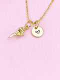 Conch Charm Gold Necklace, Sea Shell,  N6257