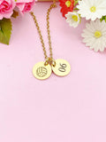 Gold Water Polo Necklace Bracelet Keychain Optional, Best Christmas Gifts, Personalized Customized Monogram Jewelry, D210