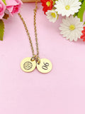 Gold Water Polo Necklace Bracelet Keychain Optional, Best Christmas Gifts, Personalized Customized Monogram Jewelry, D210