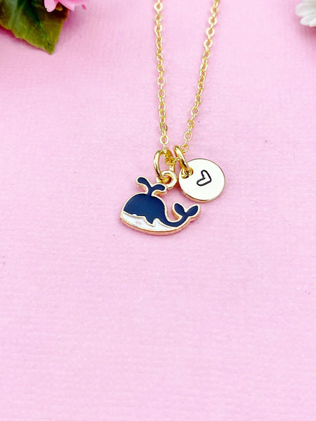 Whale Necklace, Gold Whale Charm, N1069