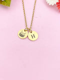 Gold Snare Drum Charm Necklace, Music Instrument School Marching Band Gifts Idea, D432A
