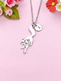 Raccon Charm Necklace, Tarnish Resistant Stainless Steel Raccoon Pendants, N6291