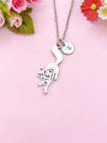 Raccon Charm Necklace, Tarnish Resistant Stainless Steel Raccoon Pendants, N6291