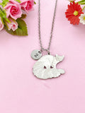 Fox Charm Necklace, Tarnish Resistant Stainless Steel Fox Pendants, N6292