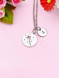 Magic Wand Star Charm Necklace, Tarnish Resistant Stainless Steel Magic Wand Star Pendants, N6296