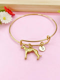Greyhound Dog Charm Bracelet, Gold or silver Greyhound Dog Breed Charm, N890
