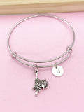 Saddle Charm Bracelet, Horse Saddle Jewelry, N6197A