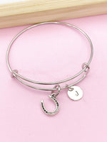 Horseshoe Charm Bracelet, Horse Lover Jewelry Gifts, N6207A