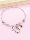 Horsshoe Charm Bracelet, Horse Lover Jewelry, N6207B