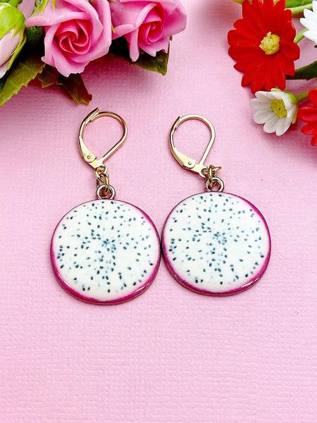 Dragon Fruit Slice Charm Earrings, N5292B