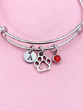 Silver Pet Paw Print Charm Bracelet, N155B