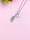 Silver Lemon Slice Necklace, N162B