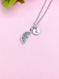 Silver Lemon Slice Necklace, N162B
