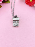 Silver Typewriter Charm Necklace, Silver Typewriter Necklace, Author Gift, Writer Gift, Teacher Gift, Christmas Gift, N567A