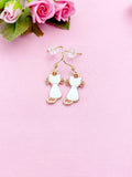 White Cat Earrings, Halloween Jewelry Gift, N2997