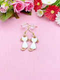 White Cat Earrings, Halloween Jewelry Gift, N2997