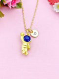 Astronaut Necklace, Gold Astronaut Reach Star Necklace, Personalized Gifts, N5185