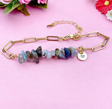 Labradorite Bracelet, Gold Jewelry, N6103
