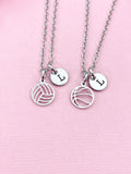 Basketball or Volleyball Charm Necklace, Soccer and Water Polo Option, N6106