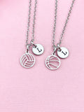Basketball or Volleyball Charm Necklace, Soccer and Water Polo Option, N6106