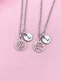 Basketball or Volleyball Charm Necklace, Soccer and Water Polo Option, N6106