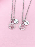 Basketball or Volleyball Charm Necklace, Soccer and Water Polo Option, N6106