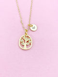 Tree of Life Necklace, Gold Family Tree Pendant, Personalized Jewelry, N3324