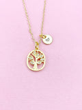 Tree Necklace, Gold Tree Charm Necklace, N3324
