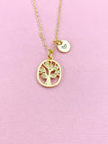 Tree of Life Necklace, Gold Family Tree Pendant, Personalized Jewelry, N3324