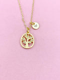 Tree of Life Necklace, Gold Family Tree Pendant, Personalized Jewelry, N3324