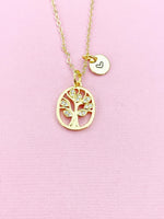 Tree Necklace, Gold Tree Charm Necklace, N3324