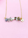 Labradorite Pearl Necklace, Gold Necklace, Natural Labradorite Gemstone Jewelry, N6116