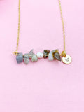 Labradorite Pearl Necklace, Gold Necklace, Natural Labradorite Gemstone Jewelry, N6116
