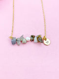 Labradorite Pearl Necklace, Gold Necklace, Natural Labradorite Gemstone Jewelry, N6116