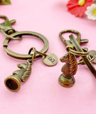 The Knight Chess Piece Keychain Horse Chess Piece Option, Personalized Customized Jewelry Gift, N5124